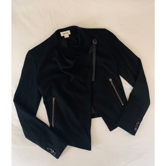 Helmet Lang Black Cropped Sonar Jacket Sz P - Picture 8 of 8